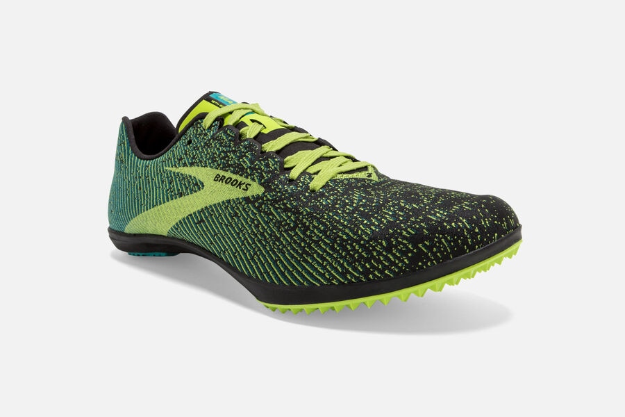 Brooks Mach 19 Spikeless Spikes Loopschoenen Heren - Zwart/Groen - 128673MPA